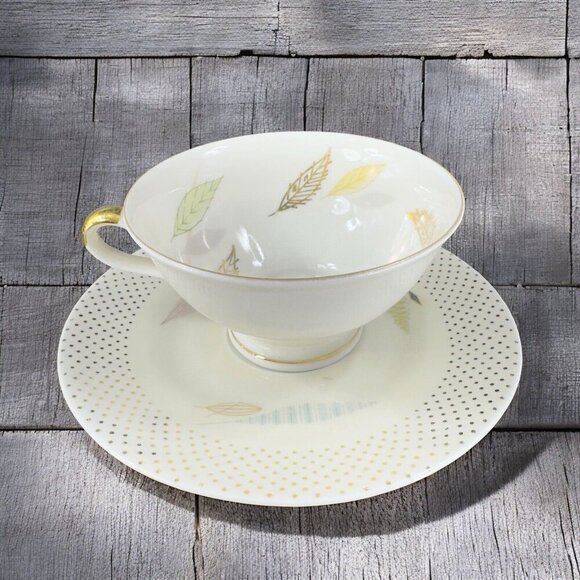 Antique Zeh Scherzer Bavaria Porcelain Teacup And Saucer Set Germany Vintage - Picture 1 of 14